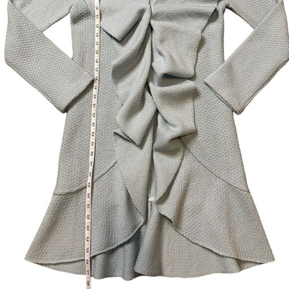 Anthropologie Moth Ruffle Front Merino Wool Cardigan Size Small - Picture 11 of 16